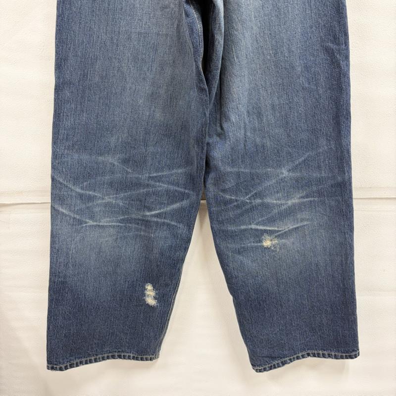 ミハラヤスヒロ MIHARAYASUHIRO パンツ デニム、ジーンズ KAMIYA カミヤ 25AW Super Baggy Denim Pants ワイド バギー デニム ジーンズ ハード エイジング加工 M ダメージ加工 インディゴ / インディゴ / Indigo メンズ USED 古着 中古 50164114