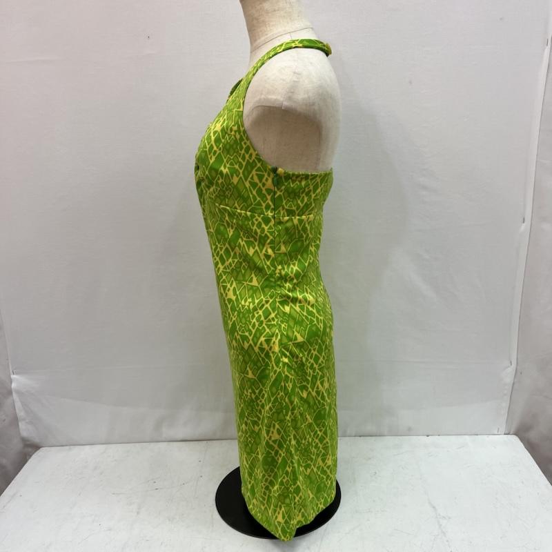 ヴェルサーチジーンズクチュール VERSACE JEANS COUTURE ワンピース ミニスカート ホルターネック ドレープ ワンピース ドレス 40 緑 / グリーン / green レディース USED 古着 中古 50164117