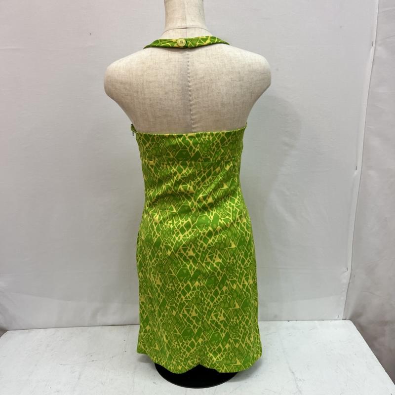 ヴェルサーチジーンズクチュール VERSACE JEANS COUTURE ワンピース ミニスカート ホルターネック ドレープ ワンピース ドレス 40 緑 / グリーン / green レディース USED 古着 中古 50164117