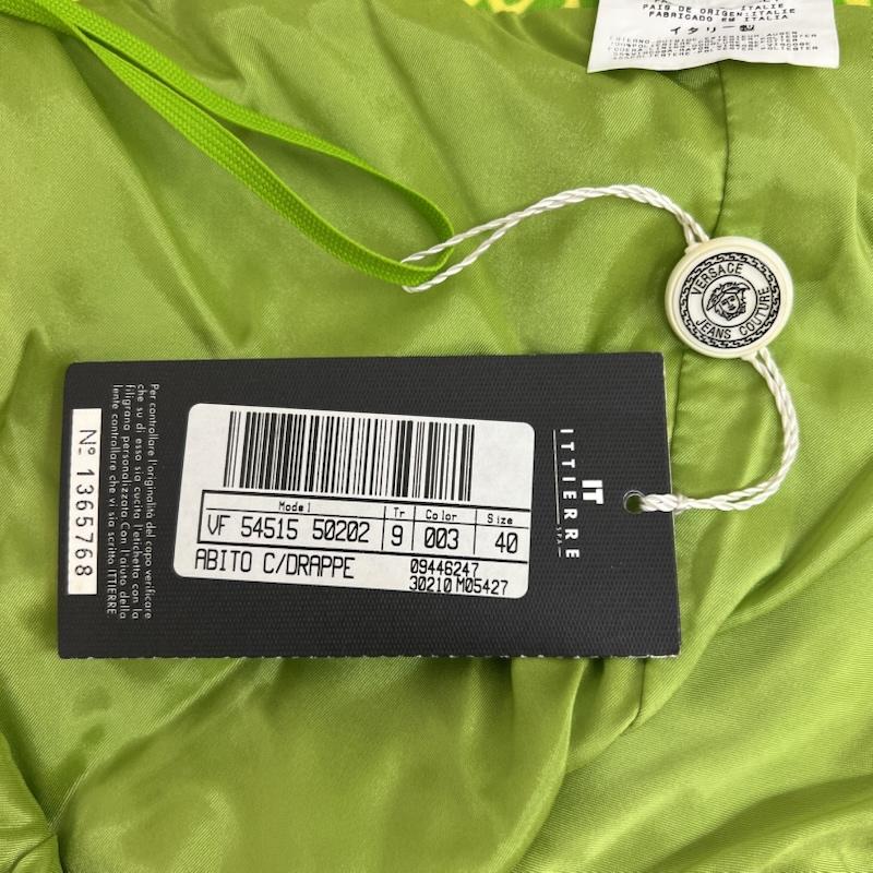 ヴェルサーチジーンズクチュール VERSACE JEANS COUTURE ワンピース ミニスカート ホルターネック ドレープ ワンピース ドレス 40 緑 / グリーン / green レディース USED 古着 中古 50164117