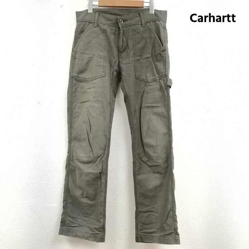 カーハート Carhartt パンツ ワークパンツ、ペインターパンツ ベイカーポケット ハンマーループ スクエアロゴ ペインター パンツ 30インチ カーキ / カーキ / khaki メンズ USED 古着 中古 50164130