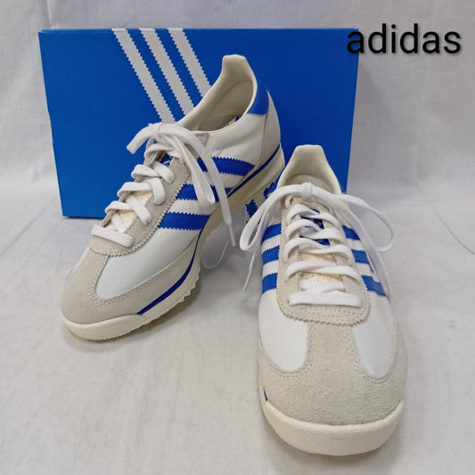 アディダス adidas スニーカー スニーカー SL 72 RS チョークホワイト ブルー SL72シューズ ラバーアウトソール jh8644 24.5cm 無地 白 / ホワイト / white X 青 / ブルー / blue X ナチュラル / ナチュラル / レディース USED 古着 中古 50164136