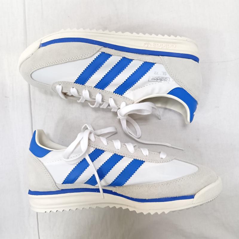 アディダス adidas スニーカー スニーカー SL 72 RS チョークホワイト ブルー SL72シューズ ラバーアウトソール jh8644 24.5cm 無地 白 / ホワイト / white X 青 / ブルー / blue X ナチュラル / ナチュラル / レディース USED 古着 中古 50164136