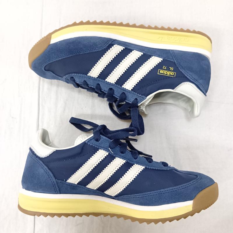アディダス adidas スニーカー スニーカー SL 72 RS カレッジネイビー SL72シューズ ラバーアウトソール JQ3500 24.5cm 無地 紺 / ネイビー / navy X オフホワイト / オフホワイト / レディース USED 古着 中古 50164137