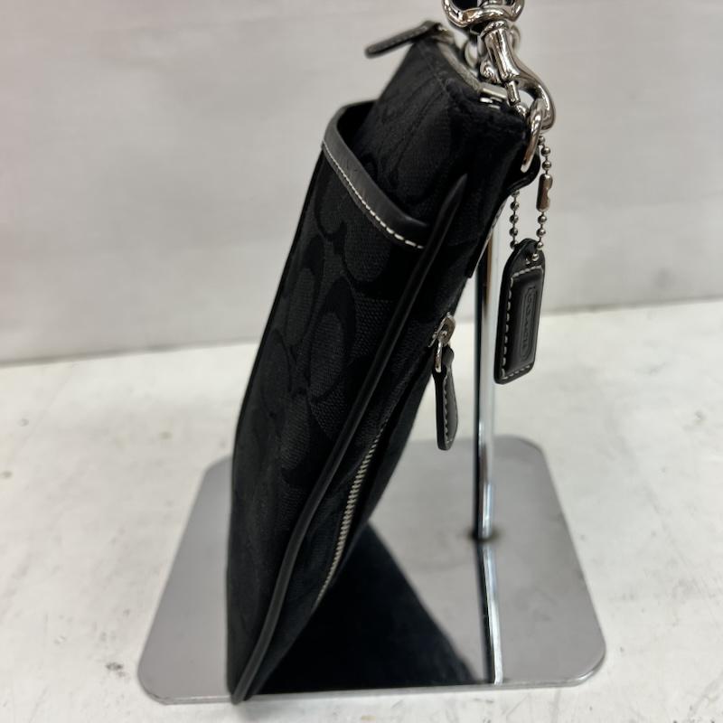 コーチ COACH ショルダーバッグ ショルダーバッグ シグネチャー ショルダーバッグ レザー切替 - 黒 / ブラック / black レディース USED 古着 中古 50164142