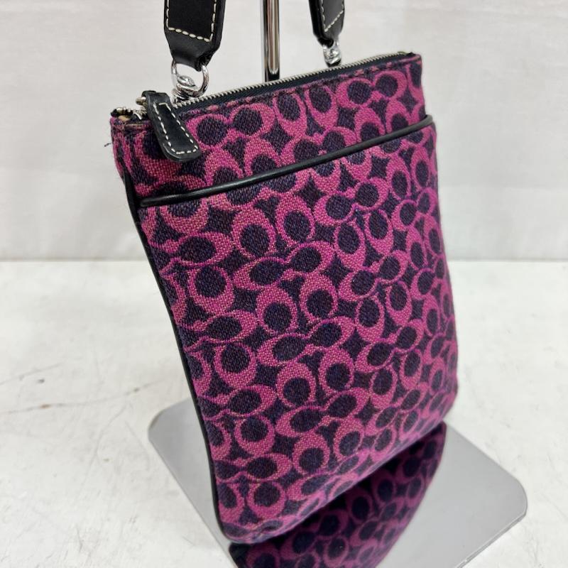 コーチ COACH ショルダーバッグ ショルダーバッグ シグネチャー ショルダーバッグ - 紫 / パープル / purple X 桃 / ピンク / pink レディース USED 古着 中古 50164143