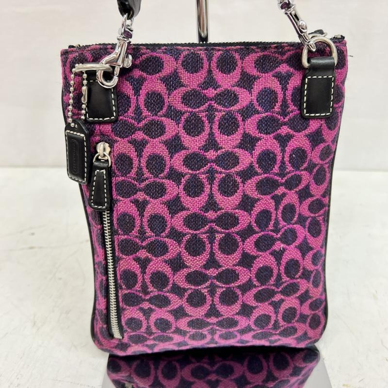 コーチ COACH ショルダーバッグ ショルダーバッグ シグネチャー ショルダーバッグ - 紫 / パープル / purple X 桃 / ピンク / pink レディース USED 古着 中古 50164143