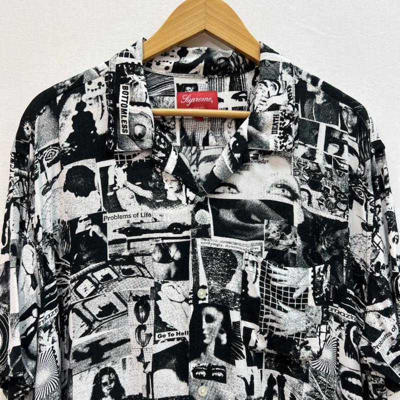 シュプリーム Supreme シャツ、ブラウス 半袖 18SS Vibrations Rayon Shirt 総柄 アロハシャツ XL 黒 / ブラック / black メンズ USED 古着 中古 50164148
