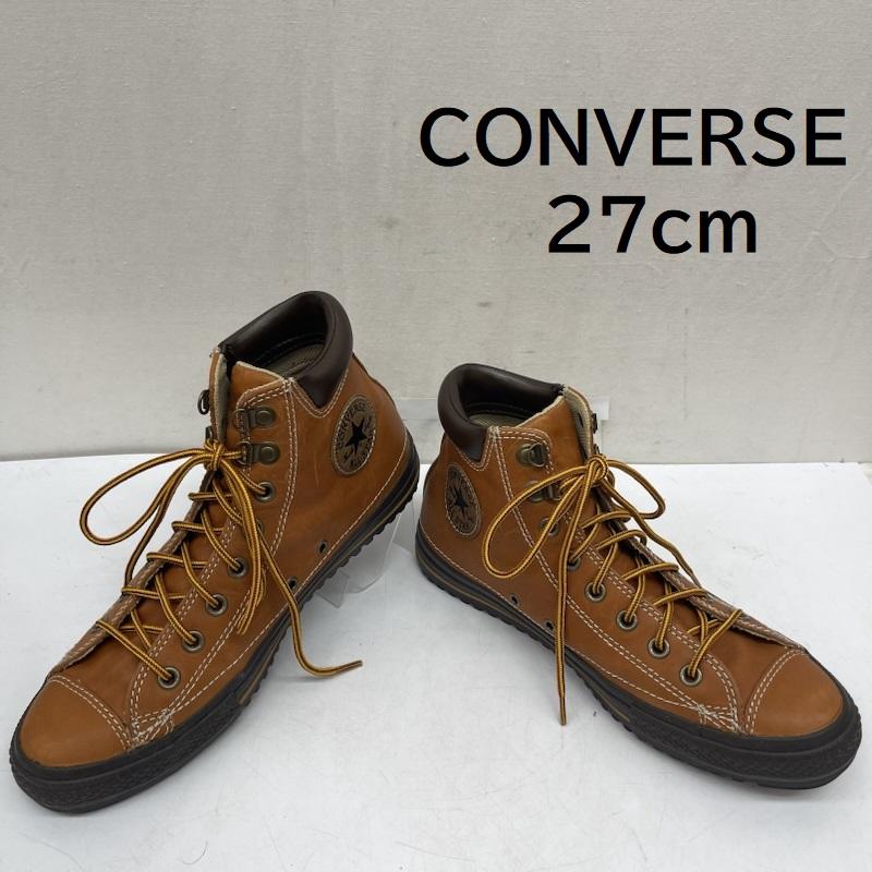 コンバース CONVERSE ブーツ ショートブーツ 7B 06 10 A97 TOUGH HI BROWN オールスター ハイカット レザー スニーカー 27.0cm 茶 / ブラウン / brown メンズ USED 古着 中古 50164150