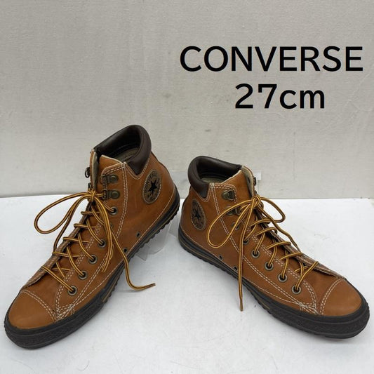 コンバース CONVERSE ブーツ ショートブーツ 7B 06 10 A97 TOUGH HI BROWN オールスター ハイカット レザー スニーカー 27.0cm 茶 / ブラウン / brown メンズ USED 古着 中古 50164150