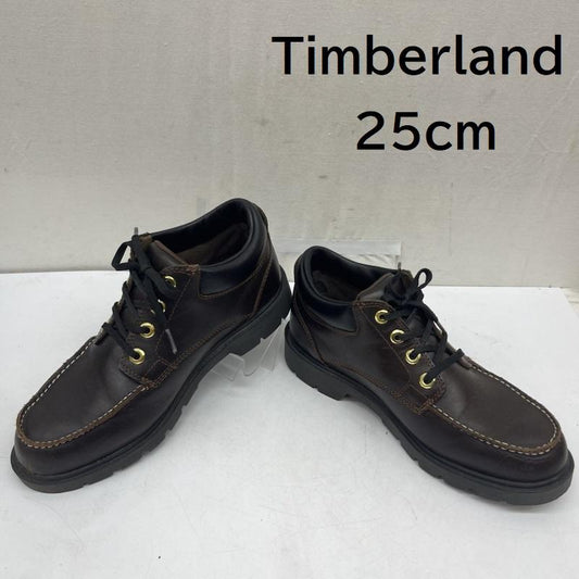ティンバーランド Timberland ブーツ ショートブーツ TB0A6EU1W01 BASIC SINGLE MOC TOE OX WP デッキ シューズ 25.0cm 茶 / ブラウン / brown メンズ USED 古着 中古 50164157
