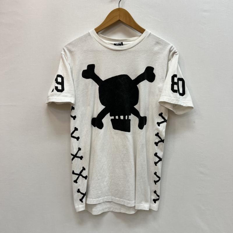 ステューシー STUSSY Tシャツ 半袖 スカル ロゴ Tシャツ S 白 / ホワイト / white メンズ USED 古着 中古 50164161