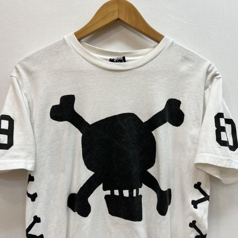 ステューシー STUSSY Tシャツ 半袖 スカル ロゴ Tシャツ S 白 / ホワイト / white メンズ USED 古着 中古 50164161