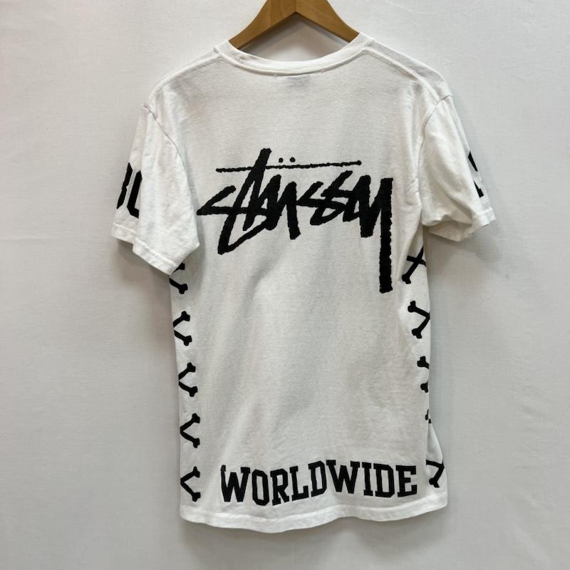 ステューシー STUSSY Tシャツ 半袖 スカル ロゴ Tシャツ S 白 / ホワイト / white メンズ USED 古着 中古 50164161