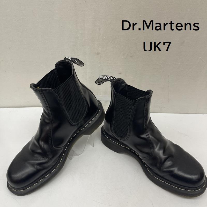 ドクターマーチン Dr.Martens ブーツ 一般 2976 ws aw006 WHITE STITCH LEATHER CHELSEA BOOTS サイドゴア ブーツ US：7 黒 / ブラック / black メンズ USED 古着 中古 50164163