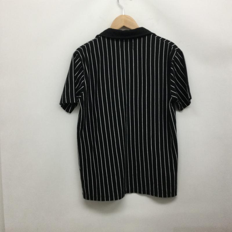 ナンバーナイン デニム NUMBER (N)INE DENIM ポロシャツ 半袖 NUMBER (N)INE DENIM ストライプ ポロシャツ M ストライプ 黒 / ブラック / black メンズ USED 古着 中古 50164167