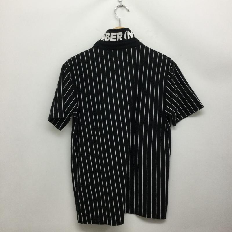ナンバーナイン デニム NUMBER (N)INE DENIM ポロシャツ 半袖 NUMBER (N)INE DENIM ストライプ ポロシャツ M ストライプ 黒 / ブラック / black メンズ USED 古着 中古 50164167