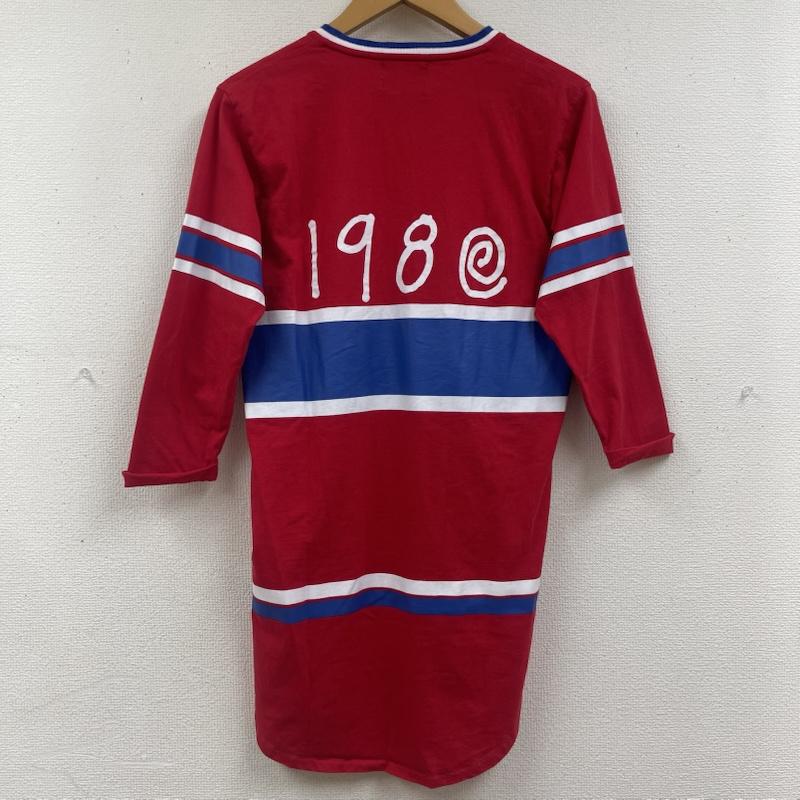 ステューシー STUSSY シャツワンピース 七分丈 ロゴ プリント Vネック七分袖 Tシャツ チュニック ワンピース XS 赤 / レッド / red レディース USED 古着 中古 50164173