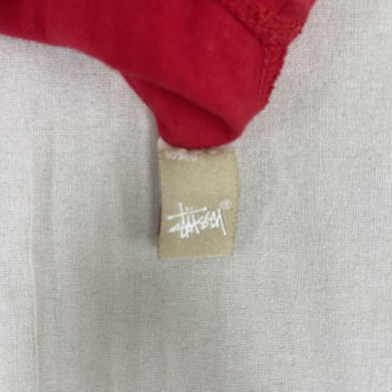 ステューシー STUSSY シャツワンピース 七分丈 ロゴ プリント Vネック七分袖 Tシャツ チュニック ワンピース XS 赤 / レッド / red レディース USED 古着 中古 50164173
