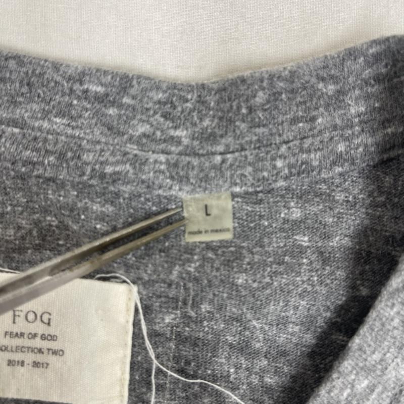 フィアーオブゴッド Fear of God Tシャツ 半袖 2016-2017 コレクション メキシコ製 クルーネック Tシャツ カットソー L 灰 / グレー / gray メンズ USED 古着 中古 50164174