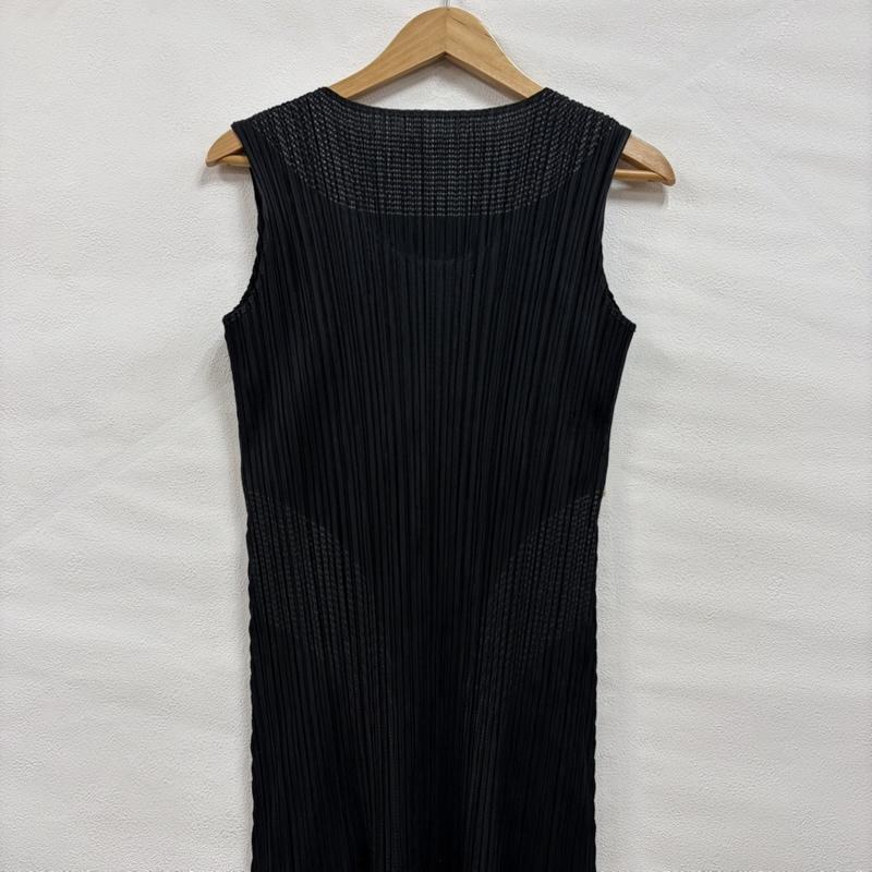 プリーツプリーズ PLEATS PLEASE ワンピース ロングスカート 17SS ISSEY MIYAKE イッセイミヤケ ノースリーブ プリーツ ワンピース PP71-JH676 2 黒 / ブラック / black レディース USED 古着 中古 50164181