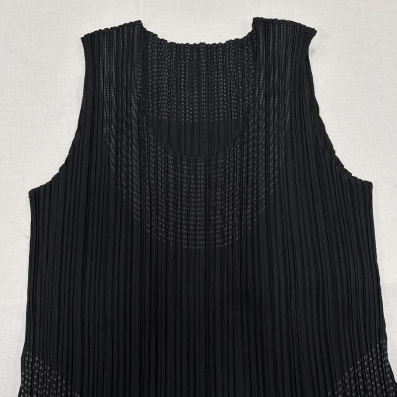 プリーツプリーズ PLEATS PLEASE ワンピース ロングスカート 17SS ISSEY MIYAKE イッセイミヤケ ノースリーブ プリーツ ワンピース PP71-JH676 2 黒 / ブラック / black レディース USED 古着 中古 50164181