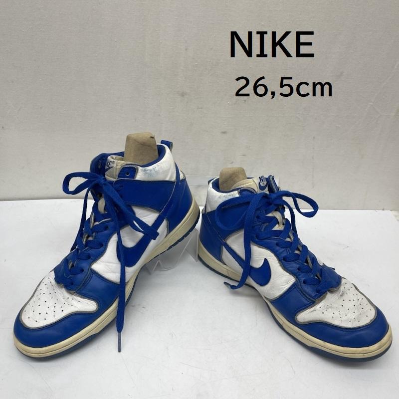 ナイキ NIKE スニーカー スニーカー 630335 141 Dunk High LE White/Royal Blue ダンクハイ スニーカー 26.5cm 青 / ブルー / blue メンズ USED 古着 中古 50164184