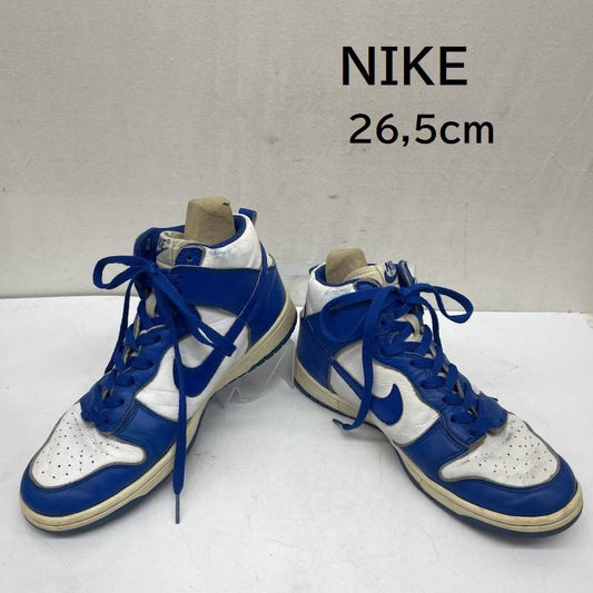 ナイキ NIKE スニーカー スニーカー 630335 141 Dunk High LE White/Royal Blue ダンクハイ スニーカー 26.5cm 青 / ブルー / blue メンズ USED 古着 中古 50164184