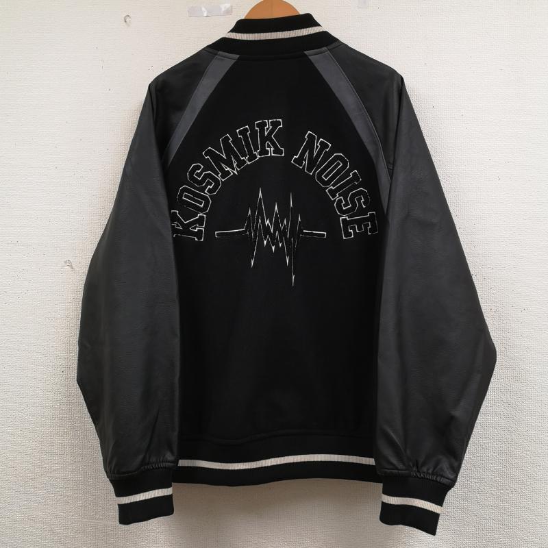 アンダーカバー UNDERCOVER ジャケット、上着 レザージャケット KOSMIK NOISE 刺繡 スナップボタン スタジャン スタジアム ジャンパー XL 黒 / ブラック / black メンズ USED 古着 中古 50164188