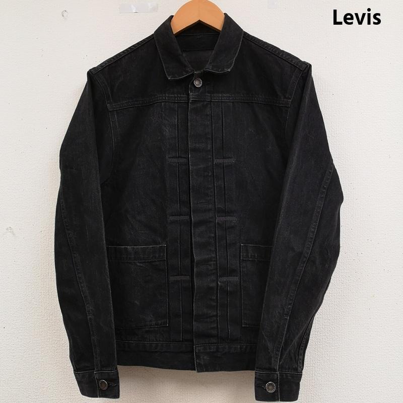 リーバイスプレミアム Levis PReMIUM ジャケット、上着 ジャケット、ブレザー フロントプリーツ ボックス シルエット デニム トラッカー ジャケット 19825-0004 1 黒 / ブラック / black メンズ USED 古着 中古 50164189