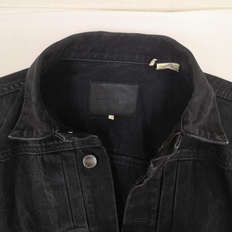リーバイスプレミアム Levis PReMIUM ジャケット、上着 ジャケット、ブレザー フロントプリーツ ボックス シルエット デニム トラッカー ジャケット 19825-0004 1 黒 / ブラック / black メンズ USED 古着 中古 50164189