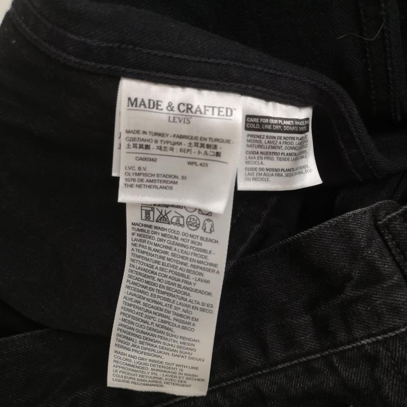 リーバイスプレミアム Levis PReMIUM ジャケット、上着 ジャケット、ブレザー フロントプリーツ ボックス シルエット デニム トラッカー ジャケット 19825-0004 1 黒 / ブラック / black メンズ USED 古着 中古 50164189