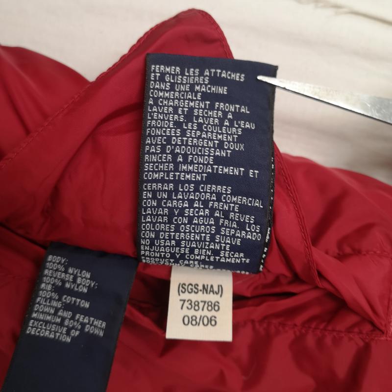 トミーヒルフィガー TOMMY HILFIGER ジャケット、上着 ジャケット、ブレザー ロゴ刺繍 リバーシブル 2WAY キルティング ボンバー ジャケット XL 赤 / レッド / red X 紺 / ネイビー / navy メンズ USED 古着 中古 50164193