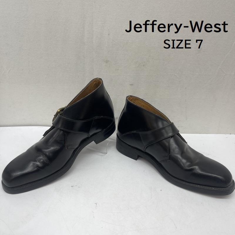 古着 USED 革靴 革靴 Jeffery-West イギリス製 シングル モンクストラップ チャッカ ブーツ UK：7 黒 / ブラック / black メンズ USED 古着 中古 50164194