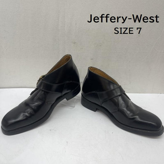 古着 USED 革靴 革靴 Jeffery-West イギリス製 シングル モンクストラップ チャッカ ブーツ UK：7 黒 / ブラック / black メンズ USED 古着 中古 50164194