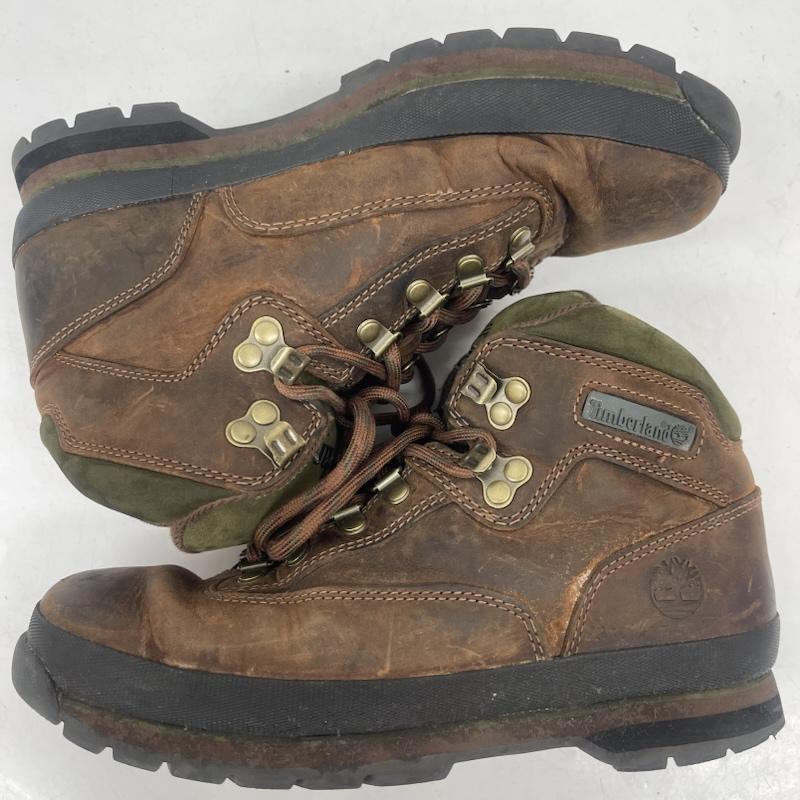 ティンバーランド Timberland ブーツ ショートブーツ EURO HIKER ユーロ ハイカー トレッキング ブーツ シューズ UK：7.5 茶 / ブラウン / brown メンズ USED 古着 中古 50164197