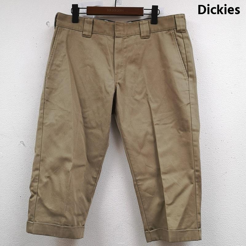ディッキーズ Dickies パンツ ワークパンツ、ペインターパンツ TC ツイル 生地 ワイド トンネル ループ クロップド パンツ 1221733 34 ベージュ / ベージュ / beige メンズ USED 古着 中古 50164198