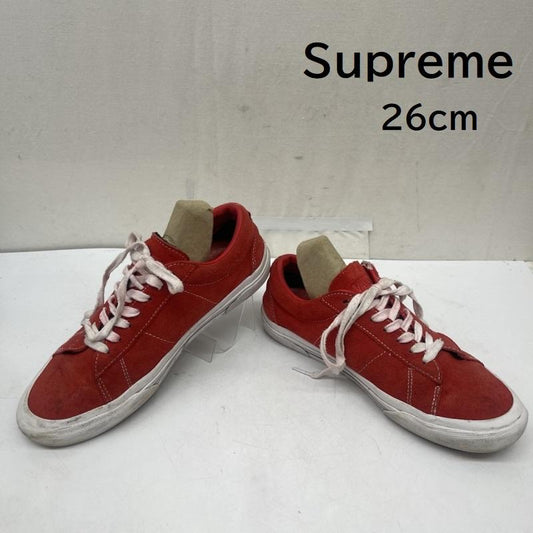 シュプリーム Supreme スニーカー スニーカー VANS × Supreme Sid Red スケート シューズ ローカット スニーカー 26.0cm 赤 / レッド / red メンズ USED 古着 中古 50164199