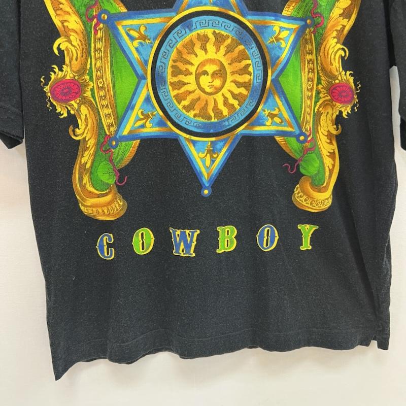 ヴェルサーチ VERSACE Tシャツ 半袖 00s WESTERN COWBOY Ｔシャツ 48 黒 / ブラック / black メンズ USED 古着 中古 50164200