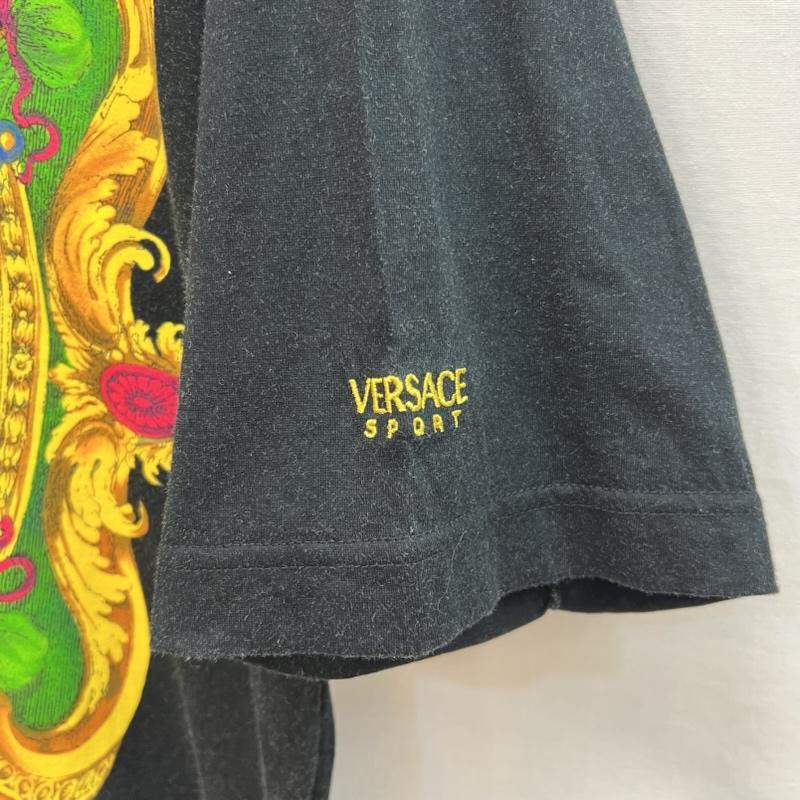 ヴェルサーチ VERSACE Tシャツ 半袖 00s WESTERN COWBOY Ｔシャツ 48 黒 / ブラック / black メンズ USED 古着 中古 50164200