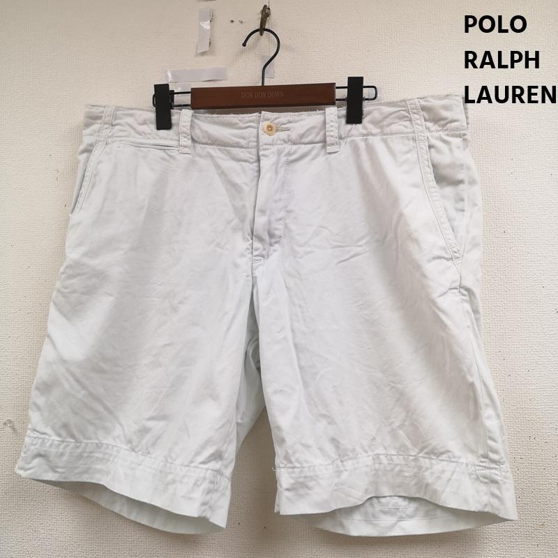 ポロラルフローレン POLO RALPH LAUREN パンツ ショートパンツ コットン ツイル生地 コイン ポケット ワンポイント刺繡 M047RCC-05RW 38 白 / ホワイト / white メンズ USED 古着 中古 50164202
