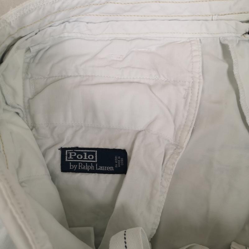 ポロラルフローレン POLO RALPH LAUREN パンツ ショートパンツ コットン ツイル生地 コイン ポケット ワンポイント刺繡 M047RCC-05RW 38 白 / ホワイト / white メンズ USED 古着 中古 50164202