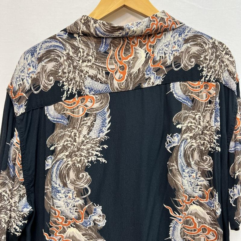 古着 USED シャツ、ブラウス 半袖 梵殷 龍 和柄 アロハシャツ XL 紺 / ネイビー / navy メンズ USED 古着 中古 50164206