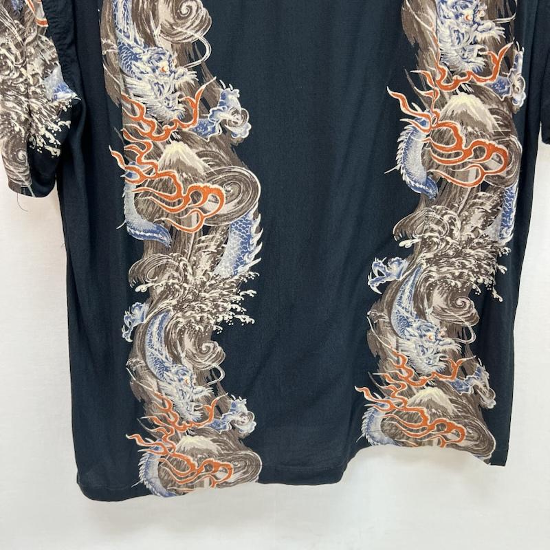古着 USED シャツ、ブラウス 半袖 梵殷 龍 和柄 アロハシャツ XL 紺 / ネイビー / navy メンズ USED 古着 中古 50164206