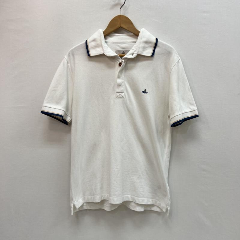 ヴィヴィアンウエストウッド Vivienne Westwood ポロシャツ 半袖 オーブ刺繍 ポロシャツ M 白 / ホワイト / white メンズ USED 古着 中古 50164210