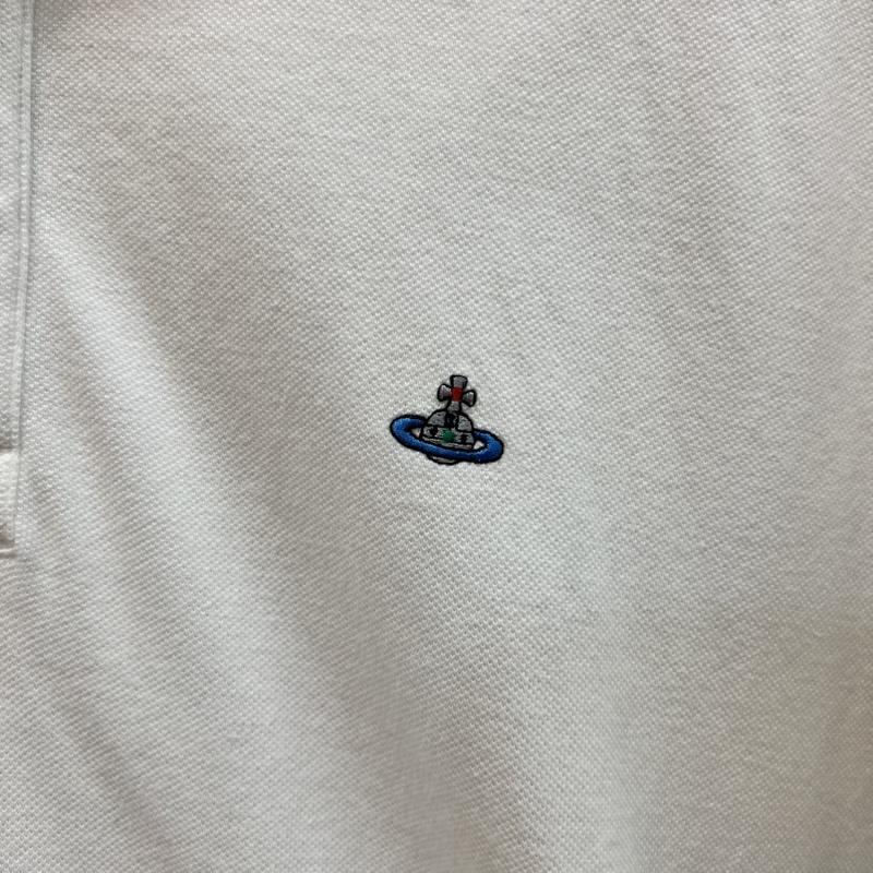 ヴィヴィアンウエストウッド Vivienne Westwood ポロシャツ 半袖 オーブ刺繍 ポロシャツ M 白 / ホワイト / white メンズ USED 古着 中古 50164210