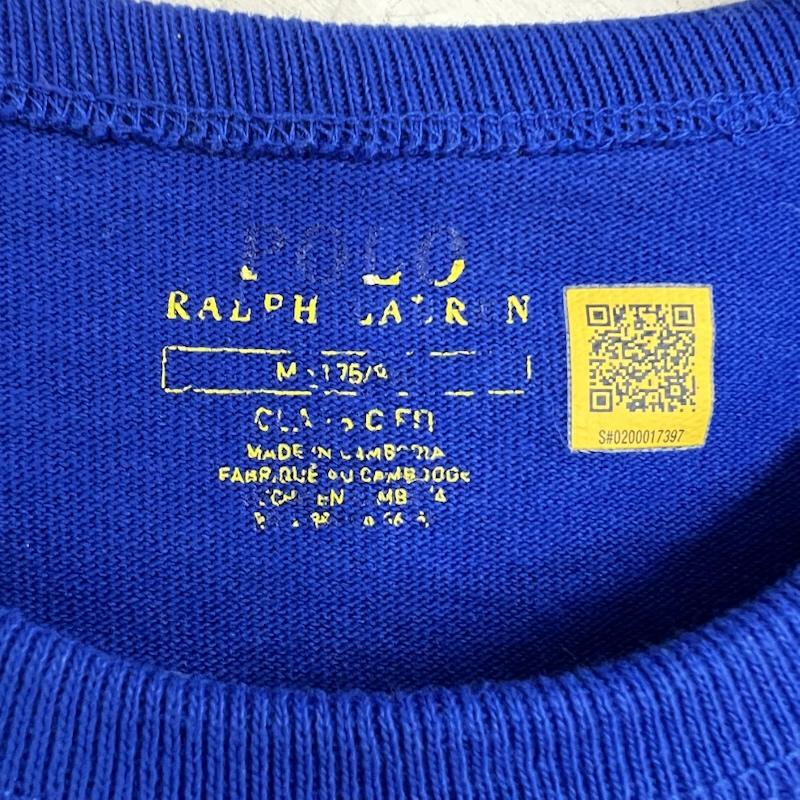 ポロラルフローレン POLO RALPH LAUREN Tシャツ 半袖 ポニー刺繍 Tシャツ 現行QRタグ M 青 / ブルー / blue メンズ USED 古着 中古 50164211