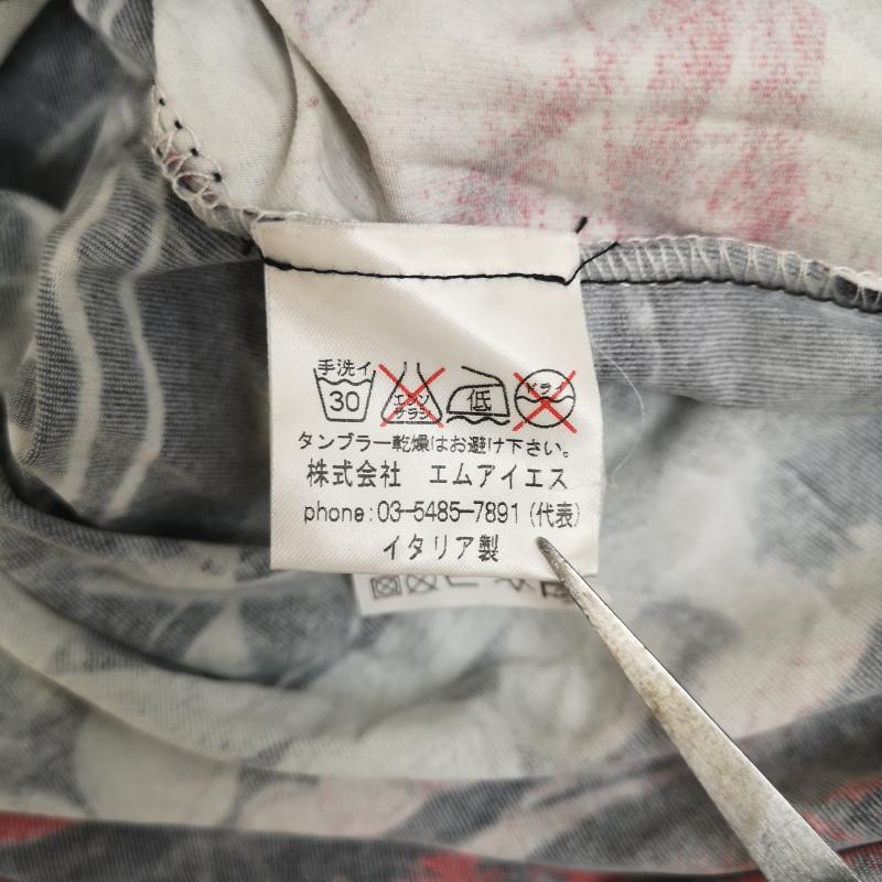 古着 USED カットソー 長袖 SAVE THE QUEEN! イタリア製 Y2K トライバル柄 パワーネット L 黒 / ブラック / black レディース USED 古着 中古 50164213
