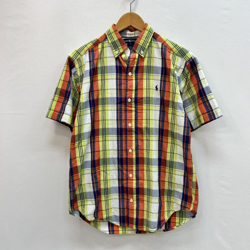 ラルフローレン RALPHLAUREN シャツ、ブラウス 半袖 インド綿 チェック ボタンダウンシャツ L レディース USED 古着 中古 50164214