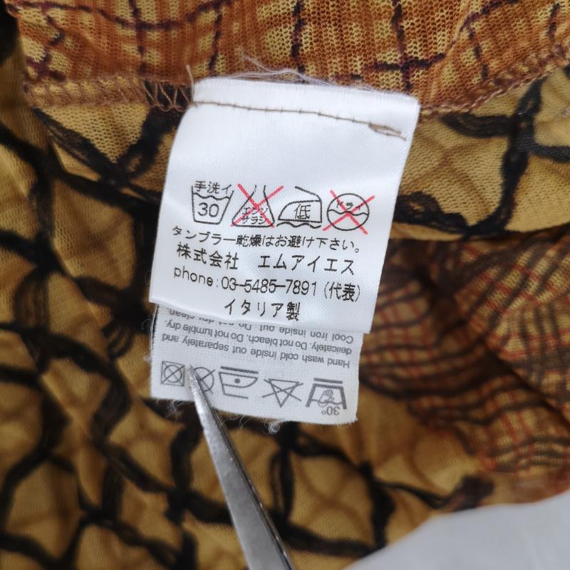 古着 USED カットソー 長袖 SAVE THE QUEEN! イタリア製 Y2K 総柄 パワーネット XL 茶 / ブラウン / brown レディース USED 古着 中古 50164216